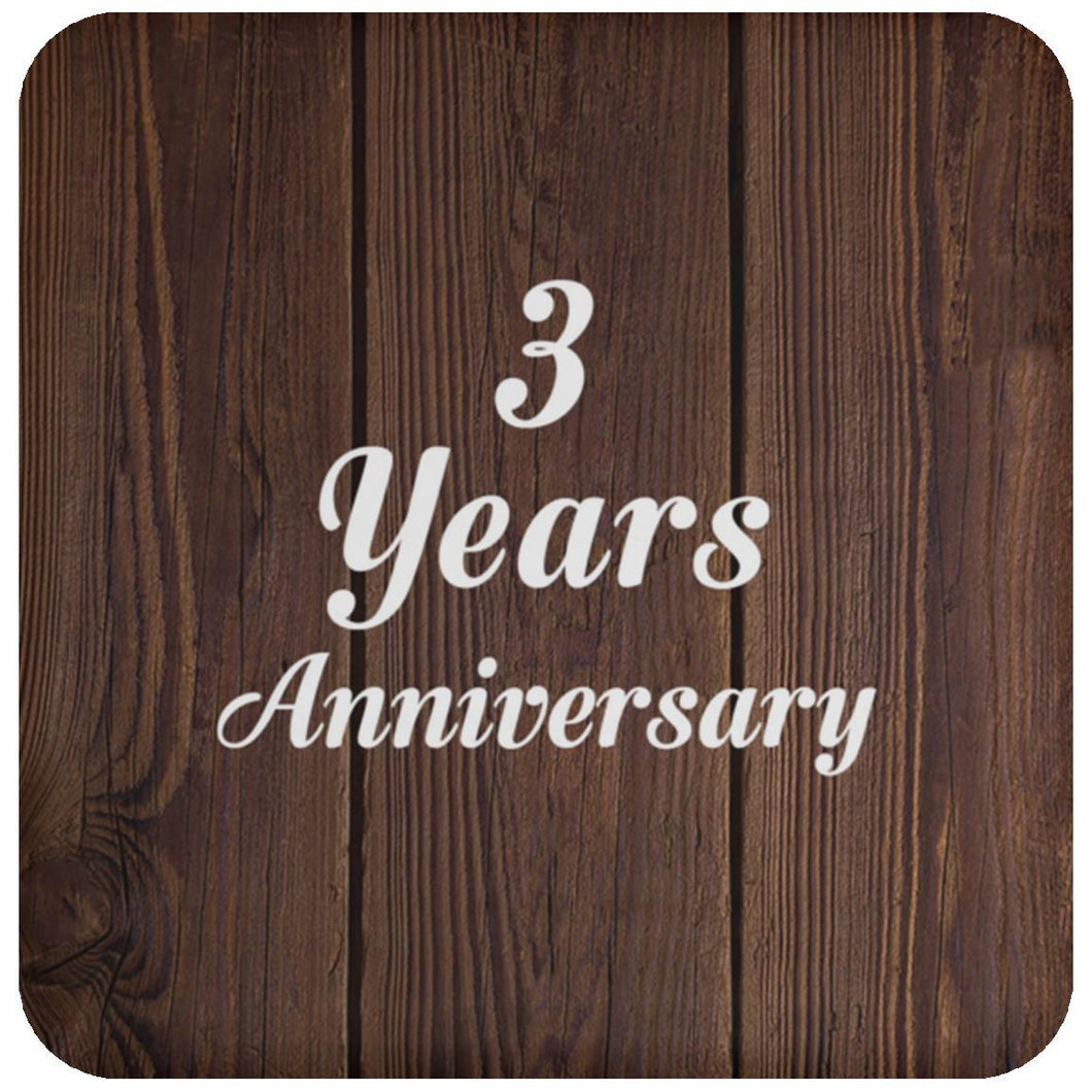3rd Anniversary 3 Years Anniversary - Drink Coaster D