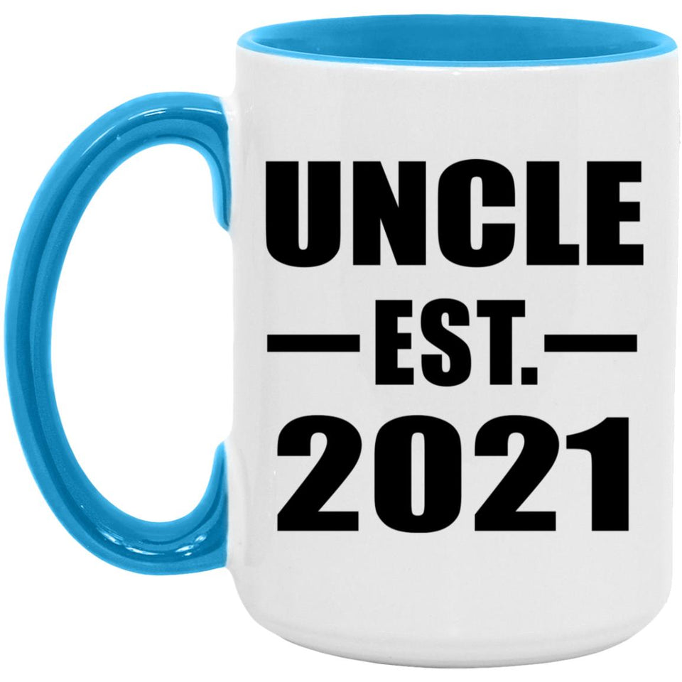 Uncle Established EST. 2021 - 15oz Accent Mug Blue