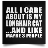 All I Care About Is My Longhair Cat - Poster Square