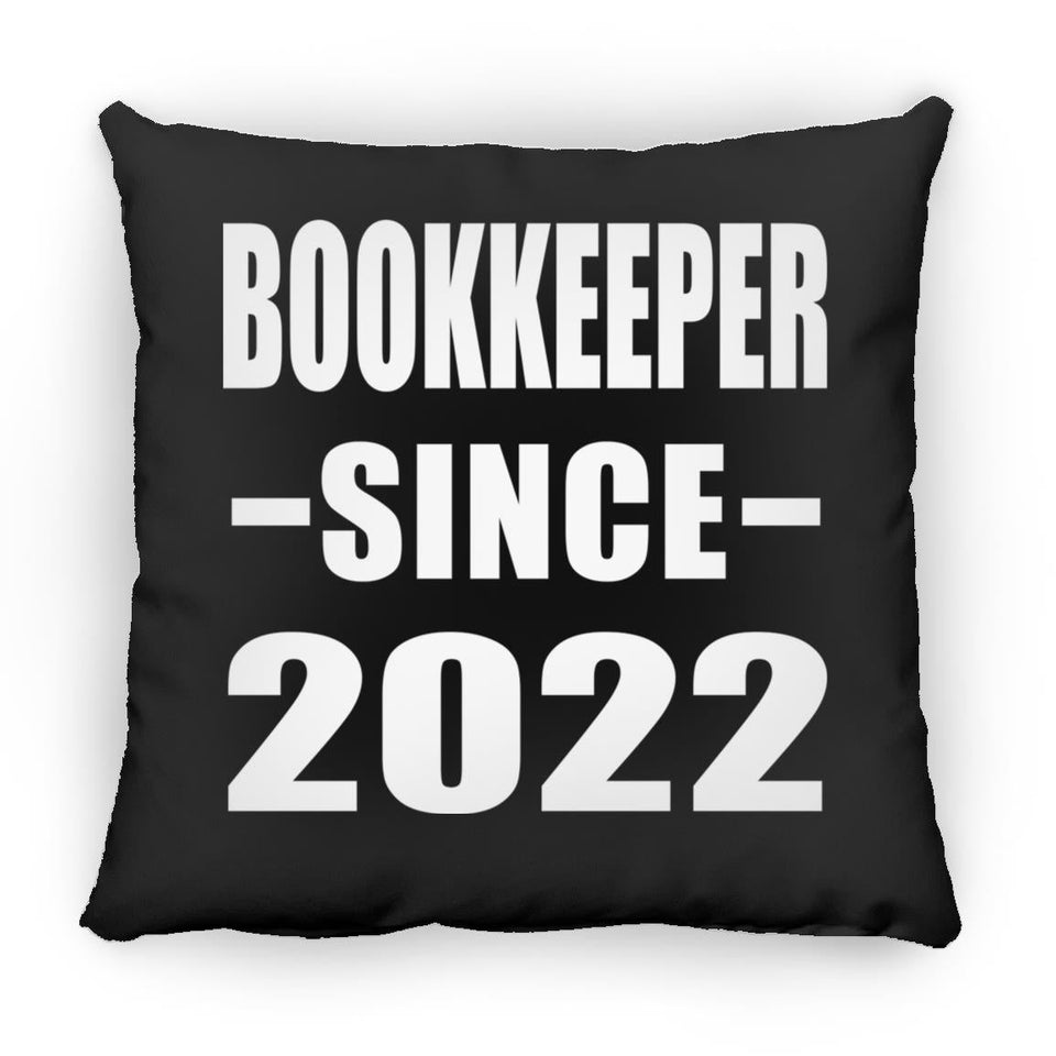 Bookkeeper Since 2022 - Throw Pillow Black