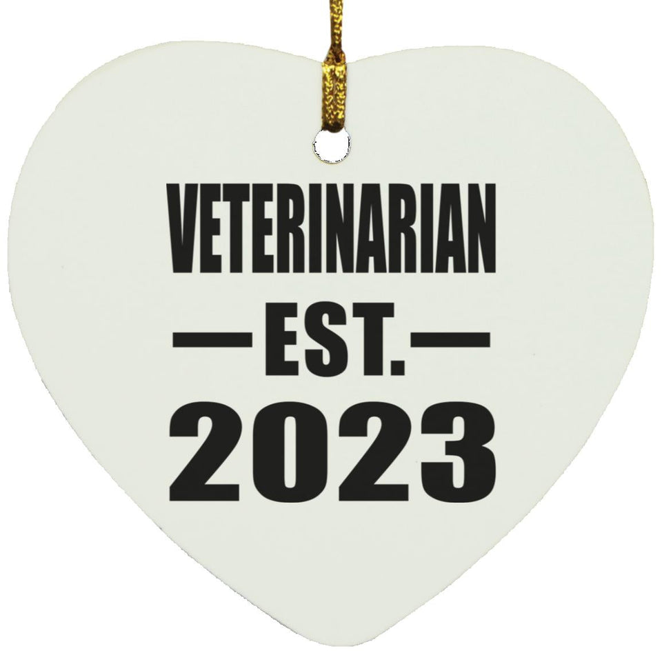 Veterinarian Established EST. 2023 - Heart Ornament