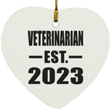Veterinarian Established EST. 2023 - Heart Ornament