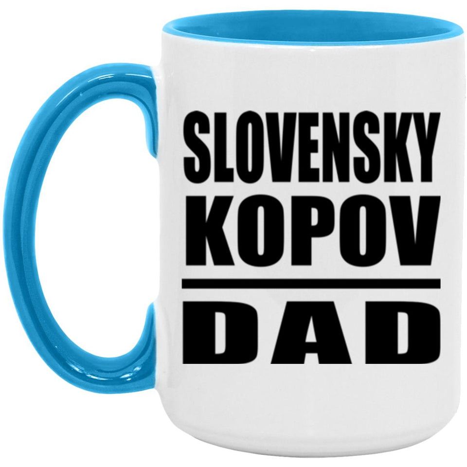 Slovensky Kopov Dad - 15oz Accent Mug Blue