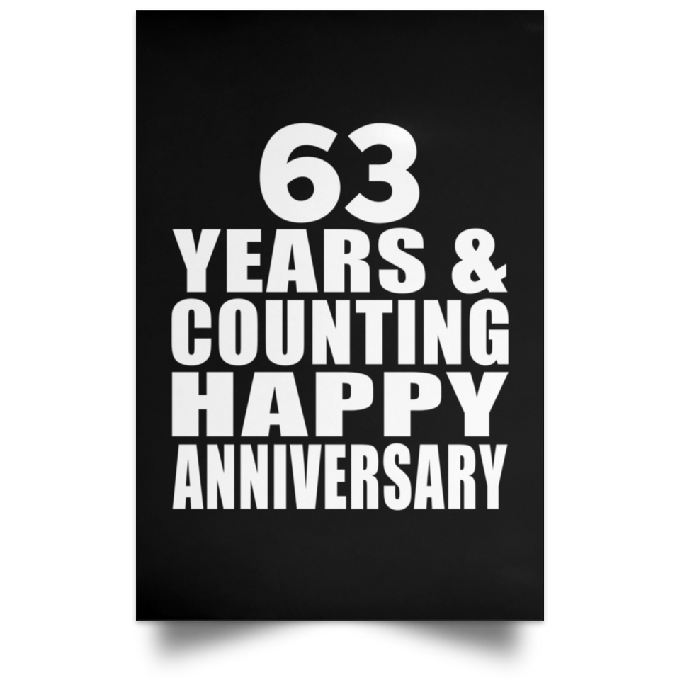 Happy 63rd Anniversary 63 Years & Counting - Poster Portrait