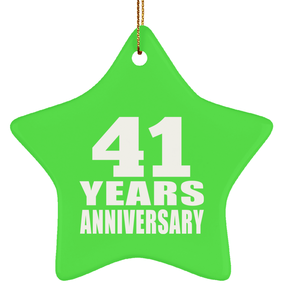 41st Anniversary 41 Years - Star Ornament
