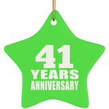 41st Anniversary 41 Years - Star Ornament