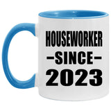 Houseworker Since 2023 - 11oz Accent Mug Blue