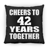 42nd Anniversary Cheers To 42 Years Together - Throw Pillow Black