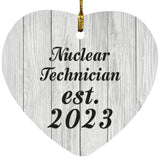 Nuclear Technician Established Est. 2023 - Heart Ornament F