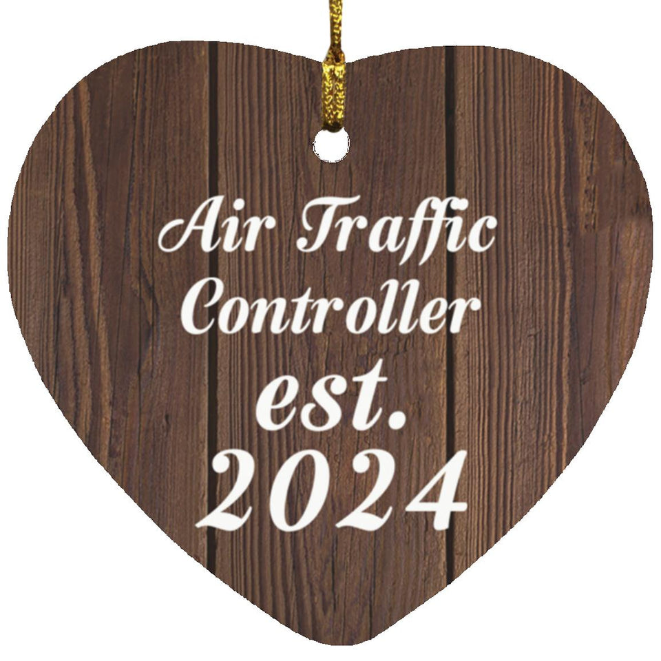 Air Traffic Controller Established Est. 2024 - Heart Ornament D