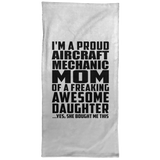 Proud Aircraft Mechanic Mom Of Awesome Daughter - Hand Towel