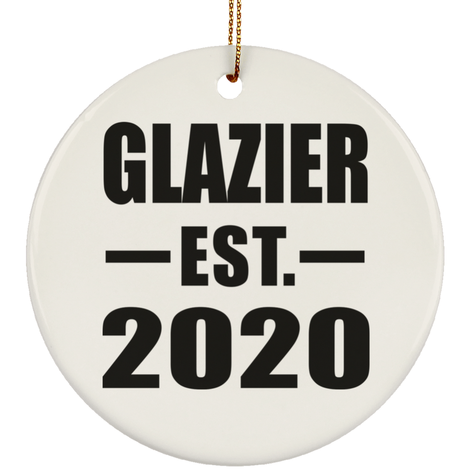 Glazier Established EST. 2020 - Circle Ornament