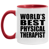 World's Best Physical Therapist - 11oz Accent Mug Red