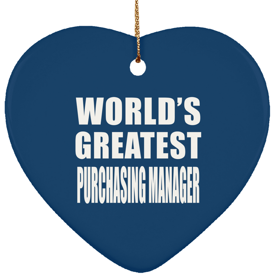 World's Greatest Purchasing Manager - Heart Ornament