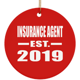 Insurance Agent Established EST. 2019 - Circle Ornament