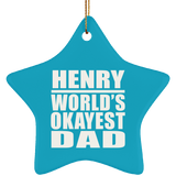 Henry World's Okayest Dad - Star Ornament