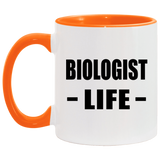 Biologist Life - 11oz Accent Mug Orange