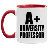 A+ University Professor - 11oz Accent Mug Red