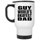 Guy World's Okayest Dad - White Travel Mug