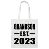 Grandson Established EST. 2023 - Tote Bag White