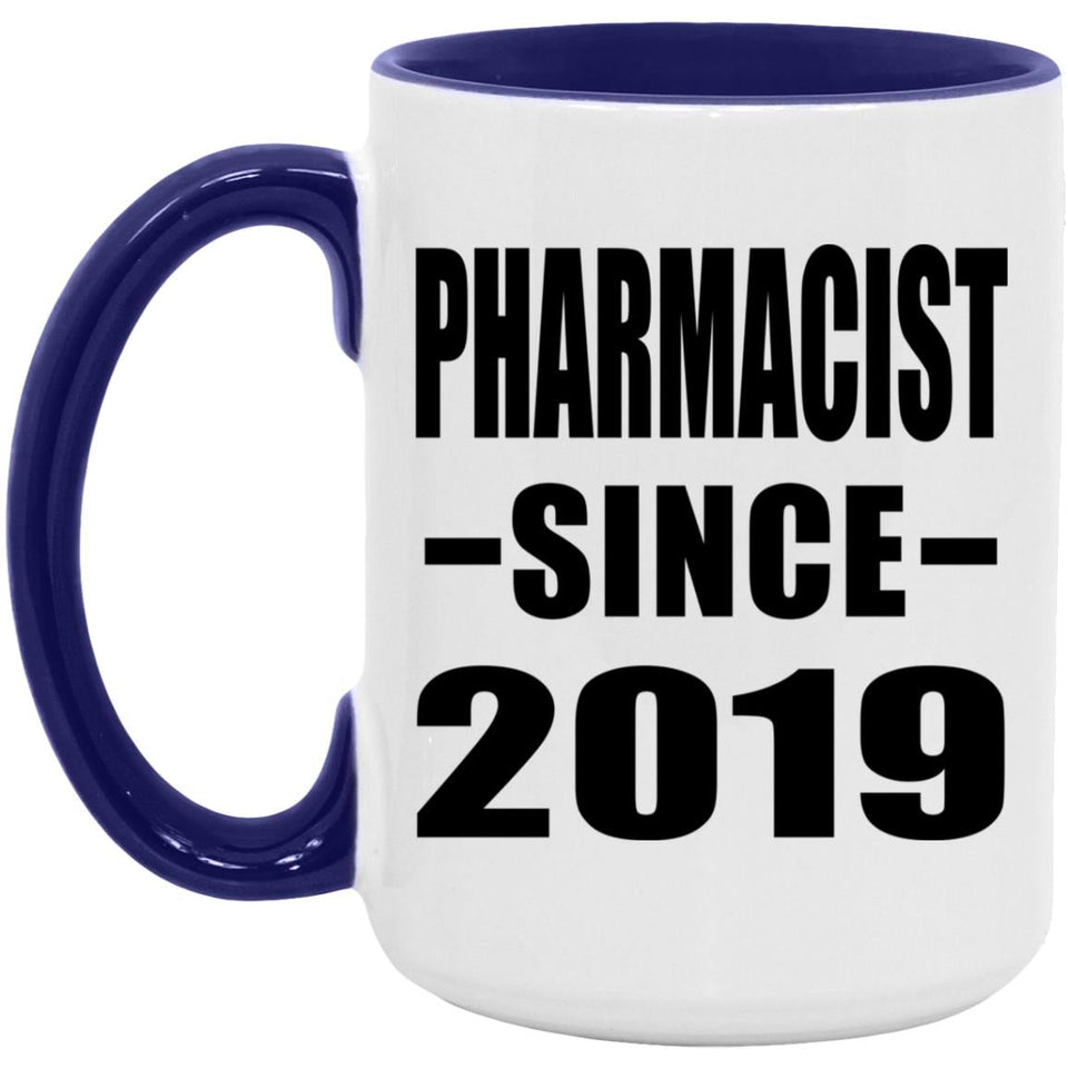 Pharmacist Since 2019 - 15oz Accent Mug Purple