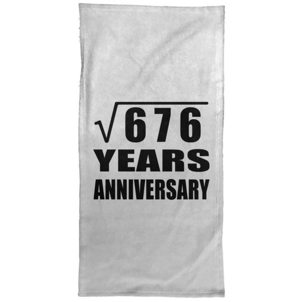26th Anniversary Square Root of 676 Years Anniversary - Hand Towel