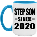 Step Son Since 2020 - 15oz Accent Mug Blue