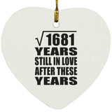 41st Anniversary Square Root of 1681 Years Still In Love - Heart Ornament