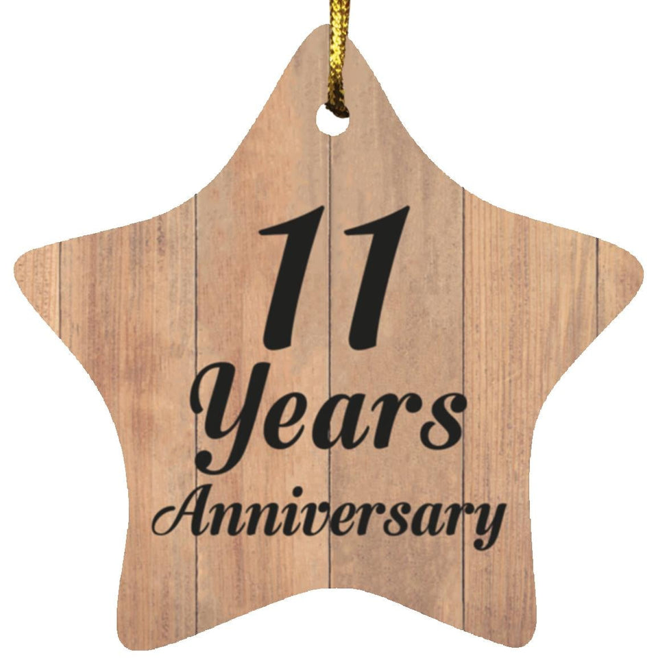 11th Anniversary 11 Years Anniversary - Star Ornament C