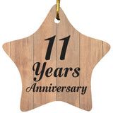 11th Anniversary 11 Years Anniversary - Star Ornament C