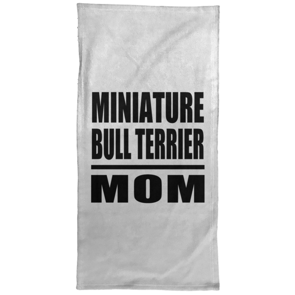 Miniature Bull Terrier Mom - Hand Towel