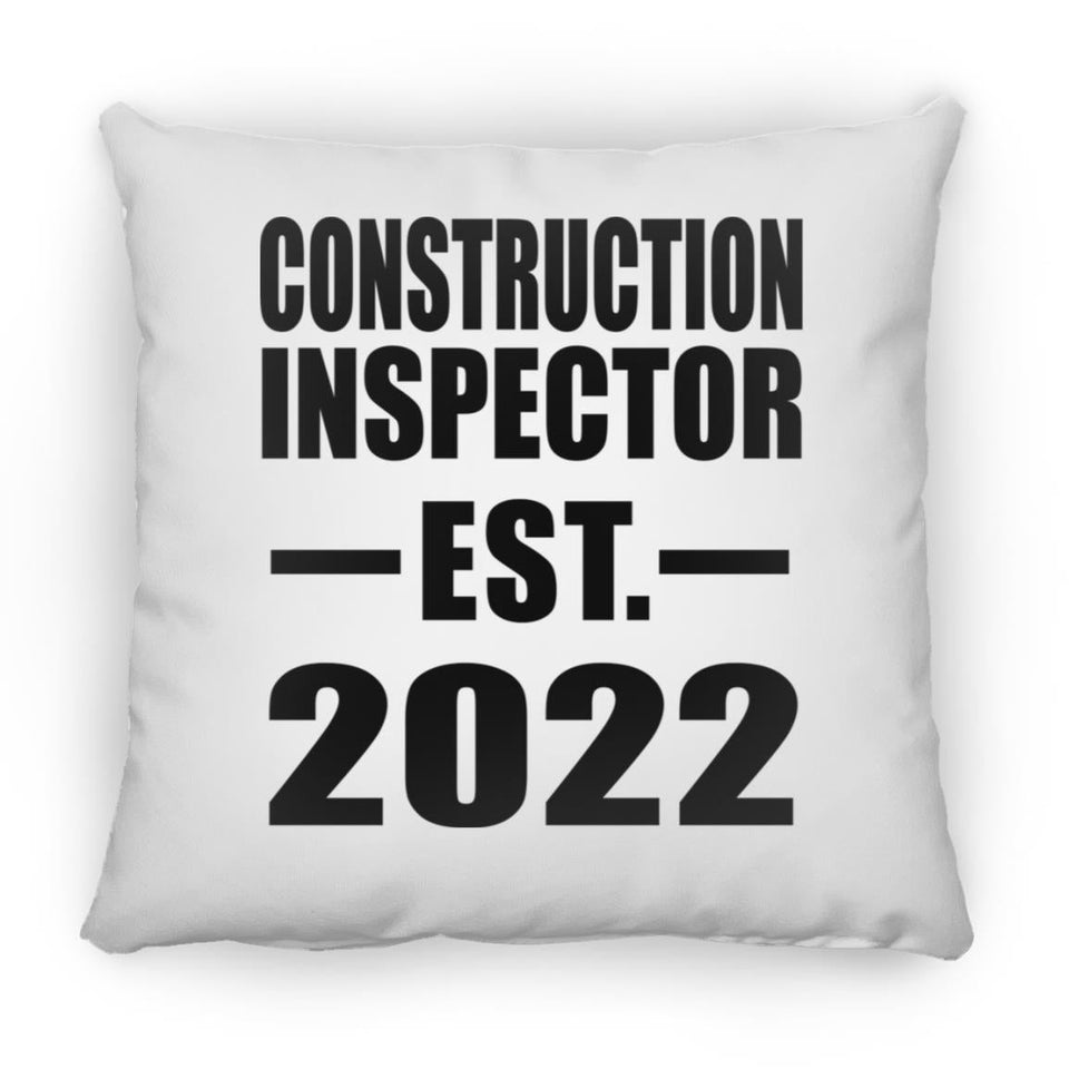 Construction Inspector Established EST. 2022 - Throw Pillow