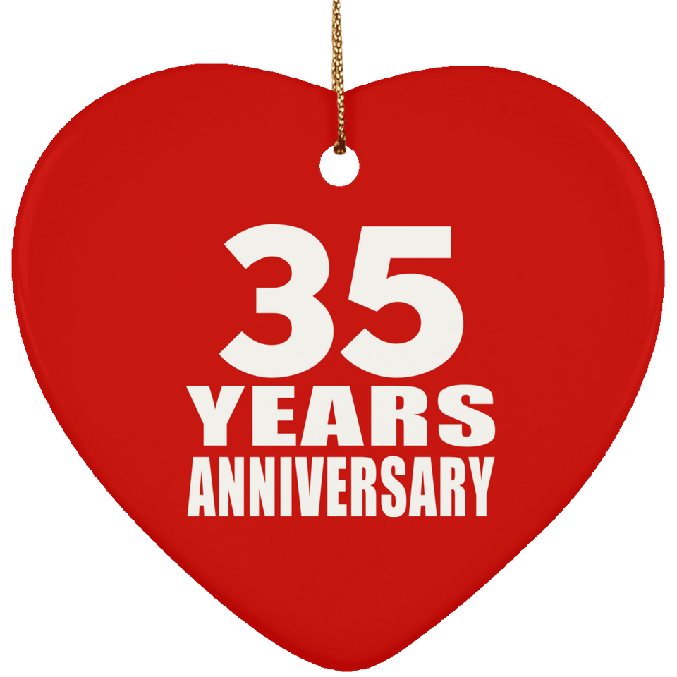 35th Anniversary 35 Years - Heart Ornament