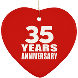 35th Anniversary 35 Years - Heart Ornament