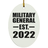 Military General Established EST. 2022 - Oval Ornament