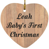 Leah Baby's First Christmas - Heart Ornament C