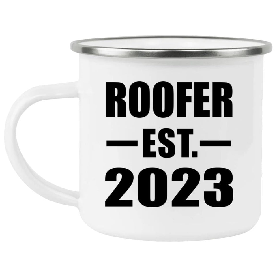 Roofer Established EST. 2023 - 12oz Camping Mug