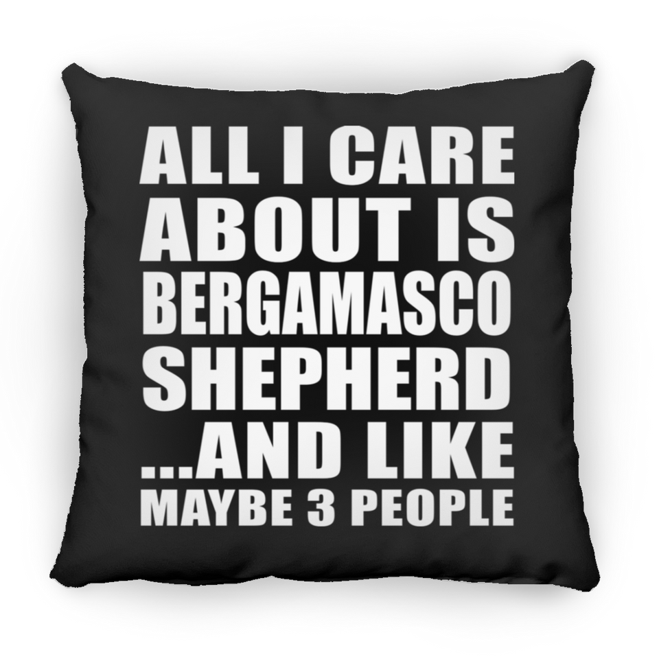 All I Care About Is Bergamasco Shepherd - Throw Pillow Black
