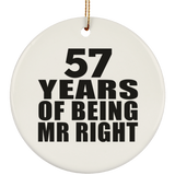 57th Anniversary 57 Years Of Being Mr Right - Circle Ornament