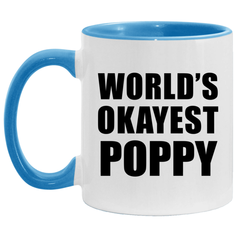 World's Okayest Poppy - 11oz Accent Mug Blue
