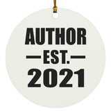 Author Established EST. 2021 - Circle Ornament