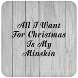 All I Want For Christmas Is My Minskin - Drink Coaster F