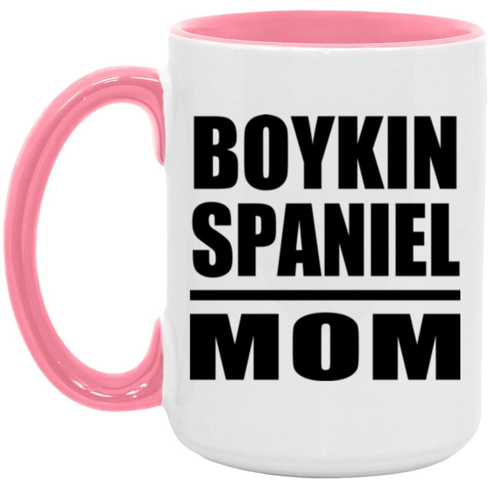 Boykin Spaniel Mom - 15oz Accent Mug Pink