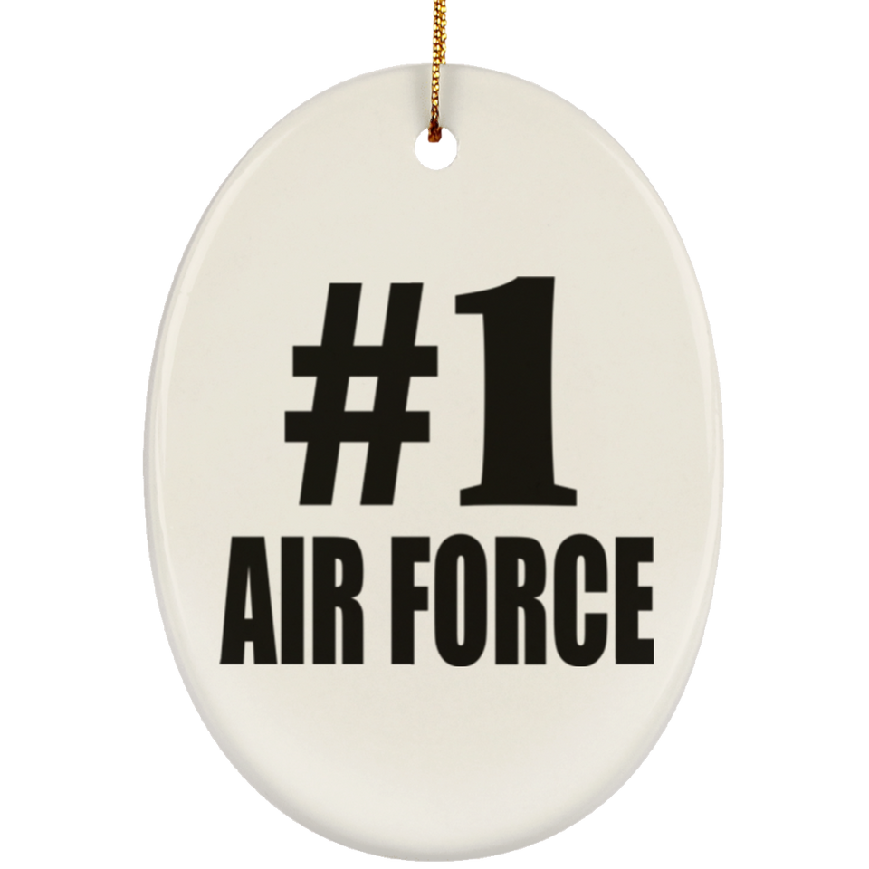 Number One #1 Air Force - Oval Ornament