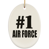 Number One #1 Air Force - Oval Ornament
