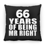 66th Anniversary 66 Years Of Being Mr Right - Throw Pillow Black