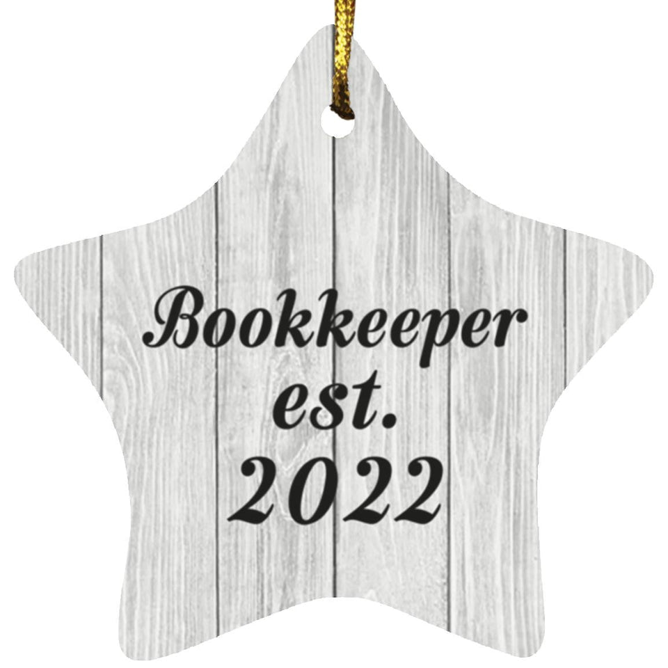 Bookkeeper Established Est. 2022 - Star Ornament F