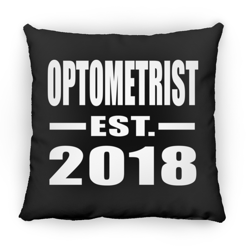 Optometrist Established EST. 2018 - Throw Pillow Black