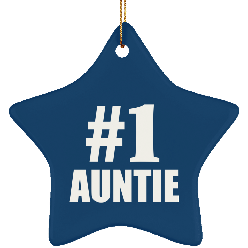 Number One #1 Auntie - Star Ornament