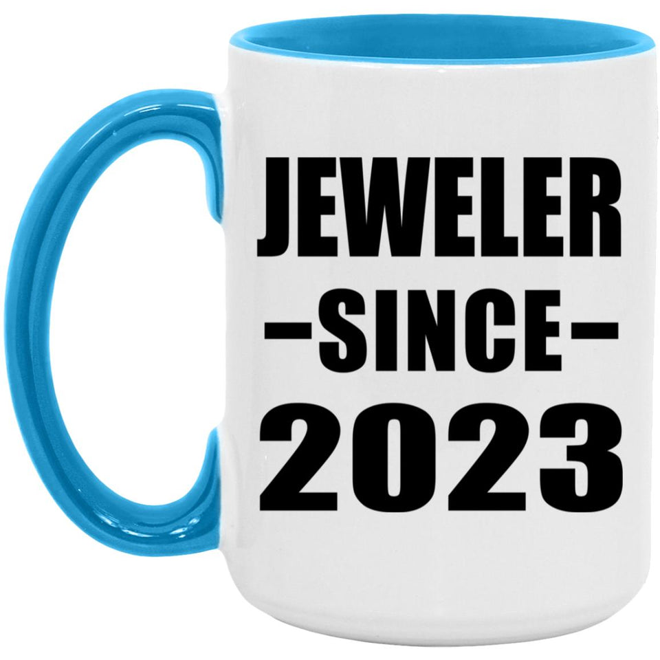 Jeweler Since 2023 - 15oz Accent Mug Blue